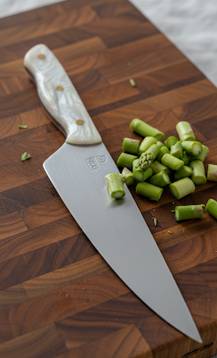 🧨 SALE Handcrafted 8.25" High-Carbon Steel Chef Knife with Custom Suede Knife Roll