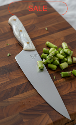 🧨 SALE Handcrafted 8.25" High-Carbon Steel Chef Knife with Custom Suede Knife Roll